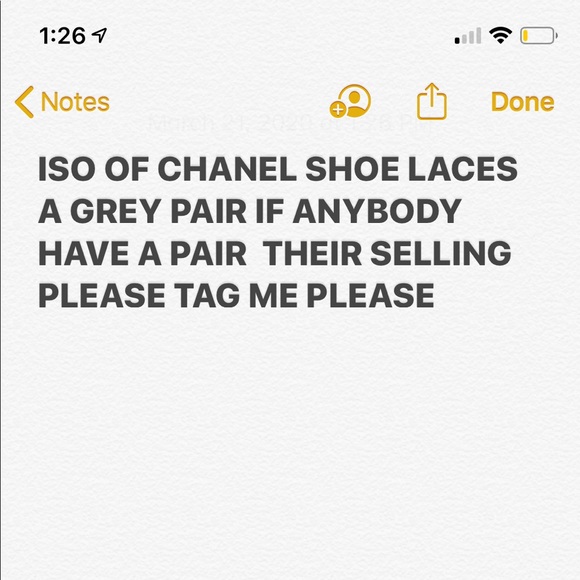 ISO of Chanel grey laces - Picture 1 of 1